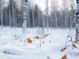 minimalistische winter landschap samenstelling ai generatief foto