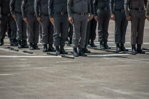 herrie Politie controle de menigte. foto