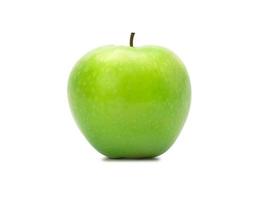 Groene appels geïsoleerd op een witte achtergrond met uitknippad foto