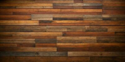 teruggewonnen hout muur lambrisering textuur. ai gegenereerd foto