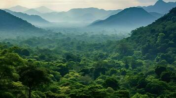 boom malawi's regenwoud weelderig ai gegenereerd foto