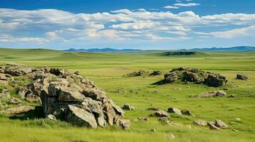 natuur orenburg steppe steppe ai gegenereerd foto