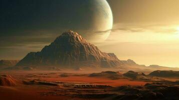 universum Mars Olympus mons ai gegenereerd foto