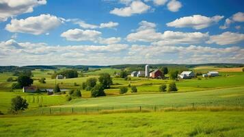 reizen amish platteland pittoreske ai gegenereerd foto