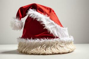 de kerstman hoed geïsoleerd Aan wit achtergrond. ai gegenereerd foto