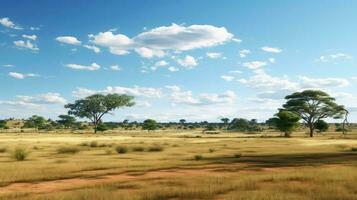 Afrika Afrikaanse bushveld toneel- ai gegenereerd foto