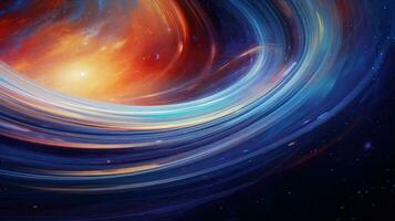 planeet Saturnus kosmisch ballet ai gegenereerd foto