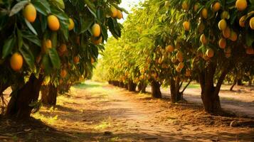 zomer eiland mango bosjes ai gegenereerd foto