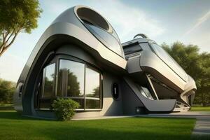 huis in modieus futurisme stijl. pro foto