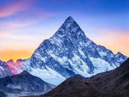 top ama dablam berg, Nepal Himalaya foto