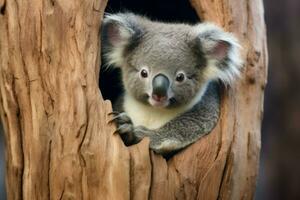 schattig liefde koala. genereren ai foto
