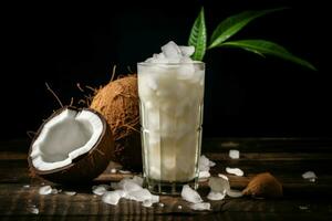 tropisch kokosnoot bevroren drankje. genereren ai foto