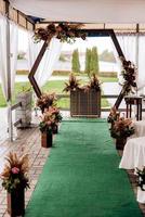 bruiloft decor met natuurlijke elementen foto