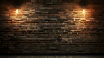 steen muur met wijnoogst lamp licht achtergrond foto