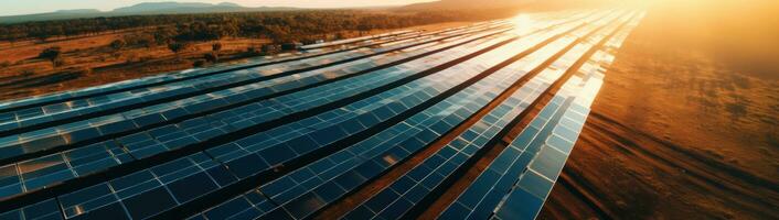 zon panelen in de veld- foto