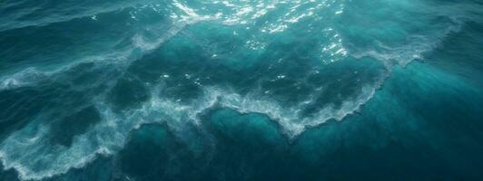 blauw zee water textuur. ai gegenereerd foto