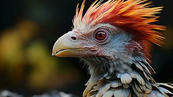 detailopname foto van een archaeopteryx op zoek in hun leefgebied. generatief ai