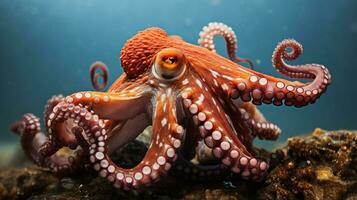 dieren in het wild fotografie van foto van Octopus. generatief ai