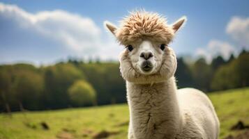 betoverend alpaca charme, ai generatief foto