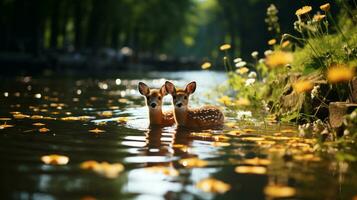 generatief ai, harmonie van wildernis foto