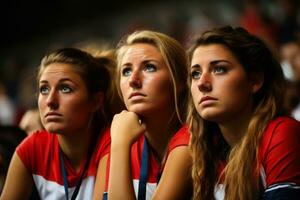 verdrietig Amerikaans strand voetbal fans foto