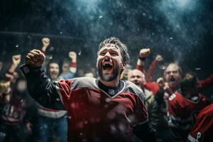 hockey spelers zijn verheugd naar hebben won foto