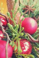 macro kleur natuurlijk decoratie Aan Kerstmis met oranje, boom, foto