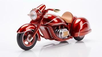 weergeven een 3d miniatuur motorfiets zijspan. generatief ai foto