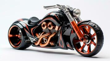 weergeven een 3d miniatuur motorfiets. generatief ai foto