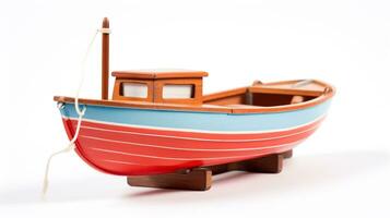 weergeven een 3d miniatuur rubberboot. generatief ai foto