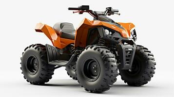 weergeven een 3d miniatuur atv - allterrain voertuig. generatief ai foto