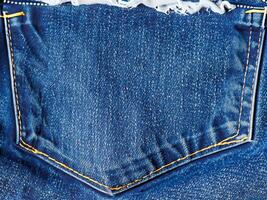 denim structuur met naad van jeans foto