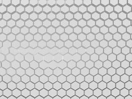 abstract 3d renderen van wit kubussen met zeshoeken. futuristische technologie en ontwerp van futuristische oppervlakte patroon. foto