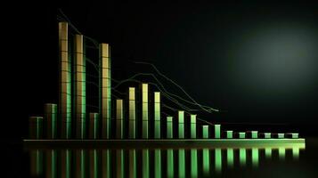 financieel groei diagram tonen naar boven neiging in winsten foto