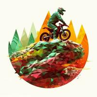 vector motorcross concept illustratie kunst foto