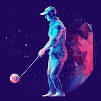 golf concept illustratie kunst foto