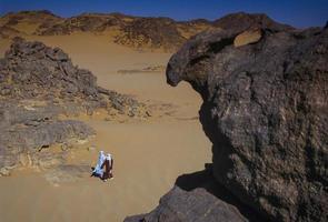 tassili n'ajjer woestijn, nationaal park, algerije - afrika foto