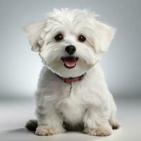 schattig wit Maltees hond ai foto