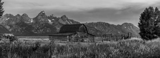 grand teton bergen schilderachtig uitzicht foto