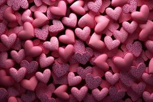 mooi kleurrijk Valentijn dag hart in de wolken generatief ai foto