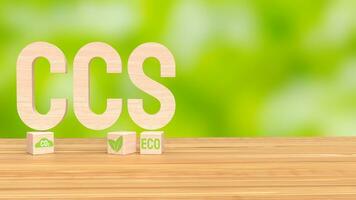 de ccs gemeen koolstof vastleggen en opslagruimte voor technologie of eco concept 3d renderen foto