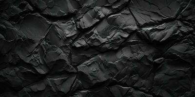 ai gegenereerd. ai generatief. zwart grijs brock rots marmeren steen muur decoratie achtergrond. grafisch kunst foto