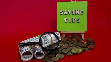 geldbesparende tips concept