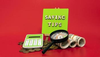 geldbesparende tips concept