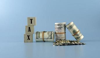 belastingverlaging verminderen betalingsconcept foto