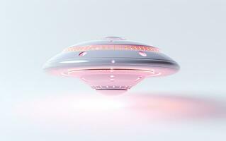 klein isometrische vliegend ufo emoji - zacht, glad ontwerp, generatief ai foto