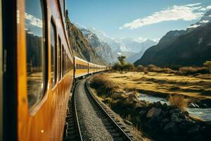 spoorweg in de Himalaya, Annapurna behoud Oppervlakte, Nepal. ai gegenereerd pro foto