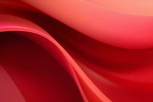 abstract rood golvend achtergrond. 3d weergave, 3d illustratie. ai gegenereerd pro foto