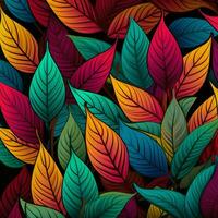 kleurrijk tropisch bladeren achtergrond ontwerp. ai gegenereerd vrij foto