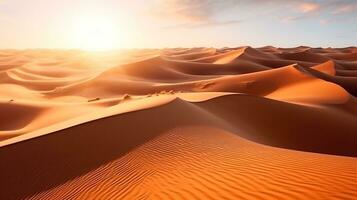 mooi zand duinen in de Sahara woestijn .generatief ai. foto